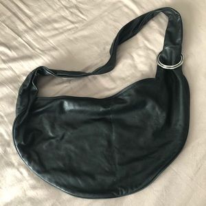 Black Leather Cross Body